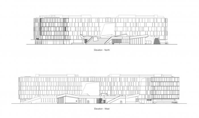 BIM建筑|自由演绎的围合式庭院：南京浦口文化中心 / BAU建筑与城市设计事务所