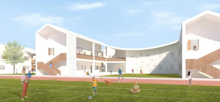 BIM建筑|捷克 LOŠBATES 小学设计竞标方案：延续 - 渗透 - 共享 / 平时建筑事务所