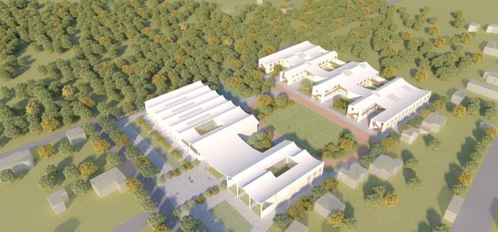 BIM建筑|捷克 LOŠBATES 小学设计竞标方案：延续 - 渗透 - 共享 / 平时建筑事务所