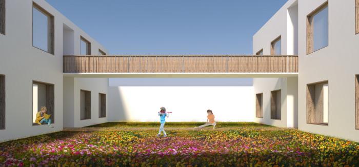 BIM建筑|捷克 LOŠBATES 小学设计竞标方案：延续 - 渗透 - 共享 / 平时建筑事务所