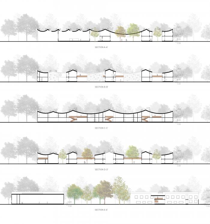 BIM建筑|捷克 LOŠBATES 小学设计竞标方案：延续 - 渗透 - 共享 / 平时建筑事务所