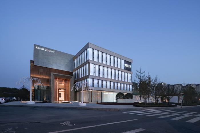 BIM建筑|素雅与轻奢并存：成都金地商置&弘阳地产·梵锦108生活体验馆 / 成执设计