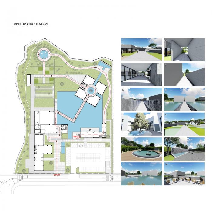 BIM建筑|天空与水编织一体，硬质金属折射出未来感：“Mon Amour” 文化空间