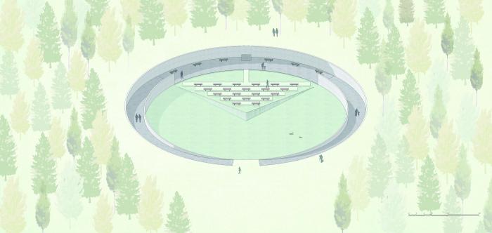 BIM建筑|美国桑迪胡克永久性纪念空间竞标方案：我所看着的世界 / 平时建筑事务所