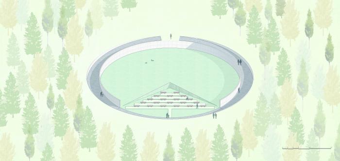 BIM建筑|美国桑迪胡克永久性纪念空间竞标方案：我所看着的世界 / 平时建筑事务所