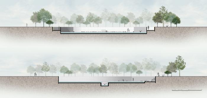 BIM建筑|美国桑迪胡克永久性纪念空间竞标方案：我所看着的世界 / 平时建筑事务所