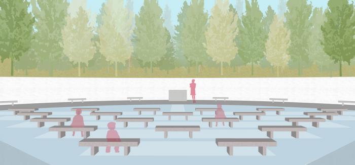 BIM建筑|美国桑迪胡克永久性纪念空间竞标方案：我所看着的世界 / 平时建筑事务所