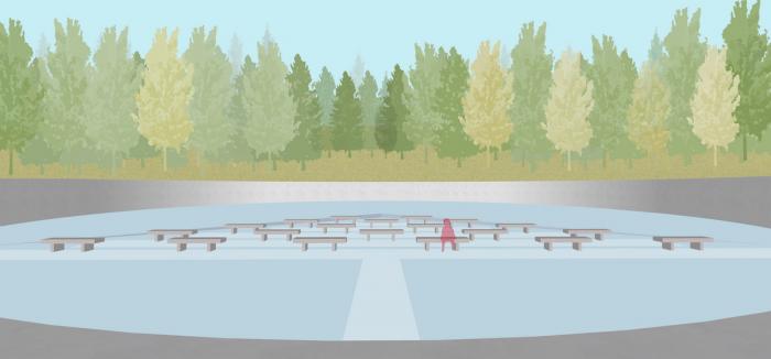 BIM建筑|美国桑迪胡克永久性纪念空间竞标方案：我所看着的世界 / 平时建筑事务所