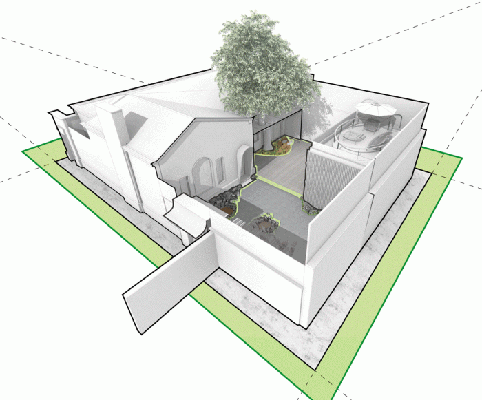 BIM建筑|一米藏：在100平米的院子里不动声色地炫技