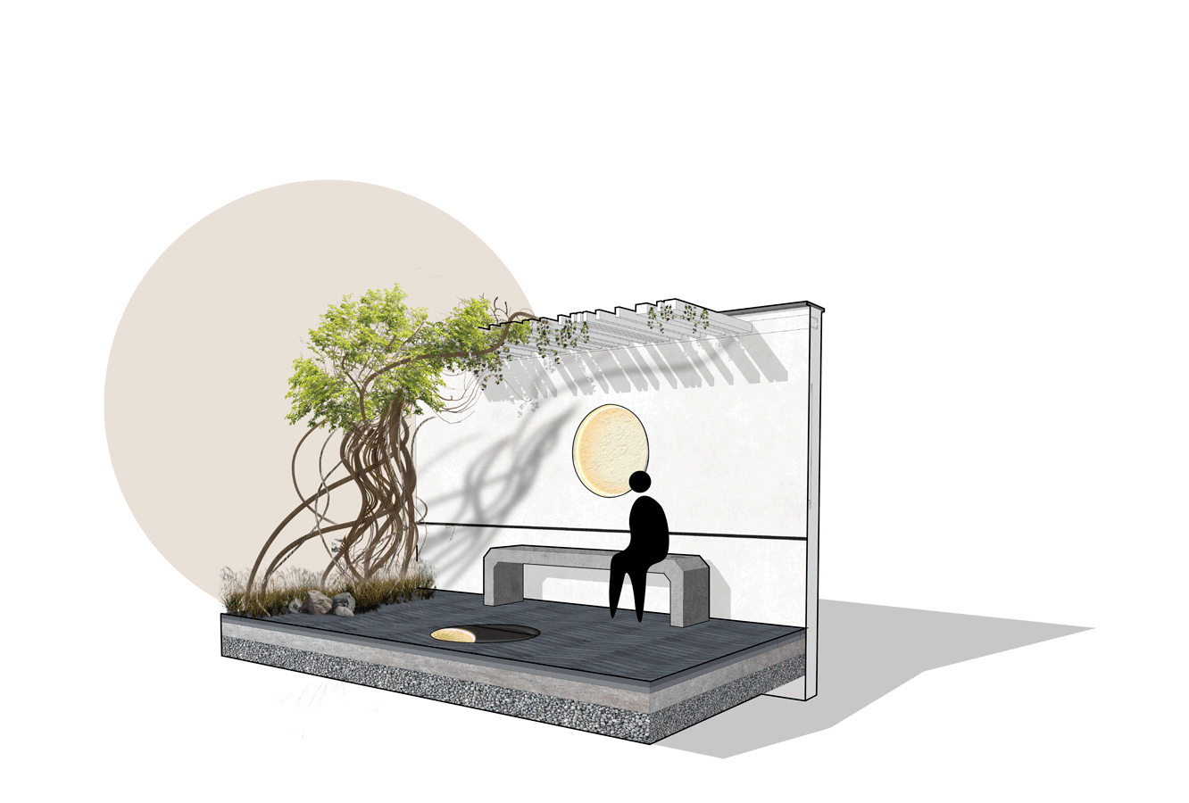 BIM建筑|一米藏：在100平米的院子里不动声色地炫技