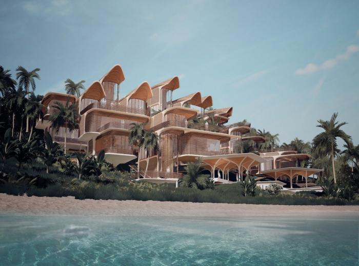 BIM建筑|扎哈事务所“罗阿坦岛住宅”方案，漂浮的丛林聚落