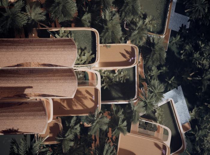 BIM建筑|扎哈事务所“罗阿坦岛住宅”方案，漂浮的丛林聚落