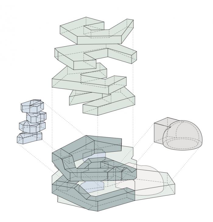 BIM建筑|海尔布隆科技馆，螺旋围合的马蹄形空间