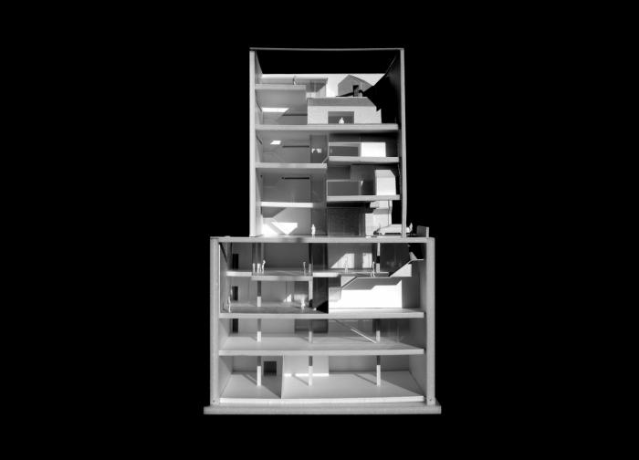 BIM建筑|村庄小房子堆砌于白色盒子中：韩国0914旗舰店