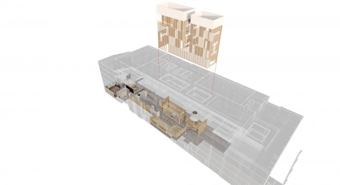 BIM建筑|源平·美璟书店：隐秘在采光中庭中的书店 / 上海严旸建筑设计工作室