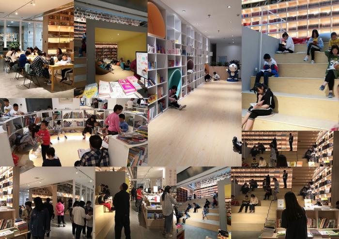 BIM建筑|源平·美璟书店：隐秘在采光中庭中的书店 / 上海严旸建筑设计工作室