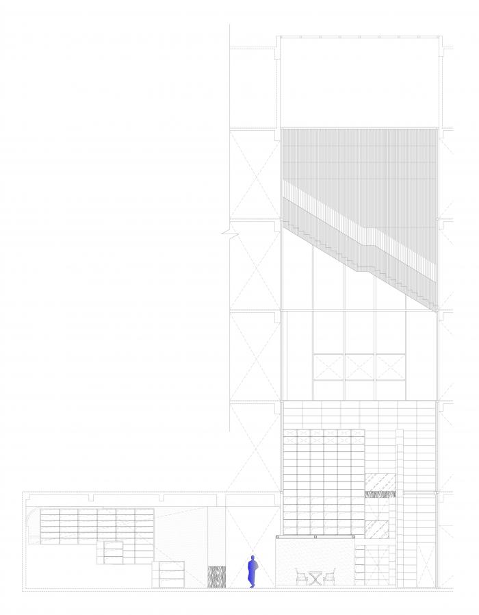 BIM建筑|源平·美璟书店：隐秘在采光中庭中的书店 / 上海严旸建筑设计工作室