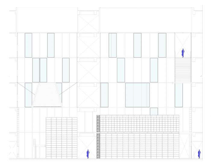 BIM建筑|源平·美璟书店：隐秘在采光中庭中的书店 / 上海严旸建筑设计工作室