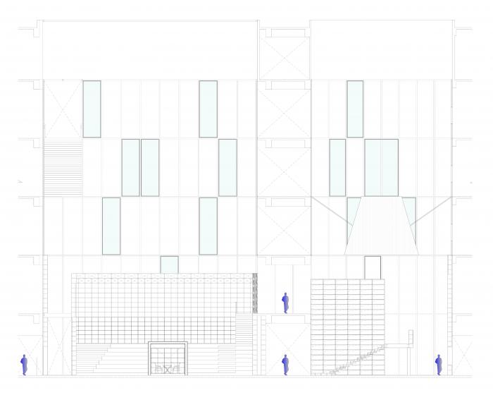 BIM建筑|源平·美璟书店：隐秘在采光中庭中的书店 / 上海严旸建筑设计工作室