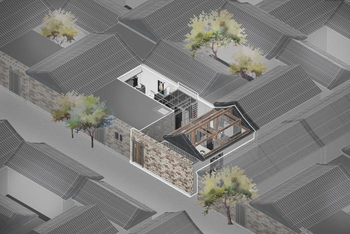 BIM建筑|胡同里的镜面院子 - 宝钞胡同隐院 / DAGA大观建筑