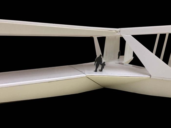 BIM建筑|平静之中见张力：深圳坪山高级中学跨河人行桥 / 南沙原创