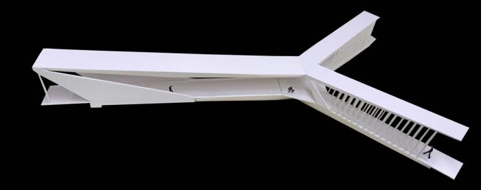 BIM建筑|平静之中见张力：深圳坪山高级中学跨河人行桥 / 南沙原创