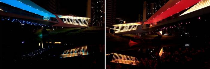 BIM建筑|平静之中见张力：深圳坪山高级中学跨河人行桥 / 南沙原创