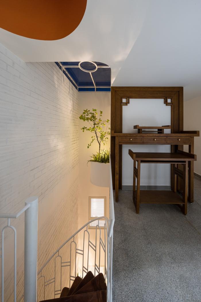 BIM建筑|绿植点缀垂直天井，活力与静谧美感的平衡：越南V别墅