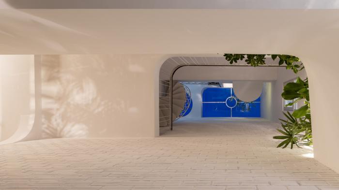 BIM建筑|绿植点缀垂直天井，活力与静谧美感的平衡：越南V别墅