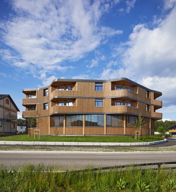 BIM建筑|挪威收藏图书馆：垂直木材编织出柔和立面 / Helen & Hard