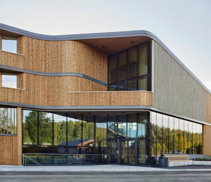 BIM建筑|挪威收藏图书馆：垂直木材编织出柔和立面 / Helen & Hard