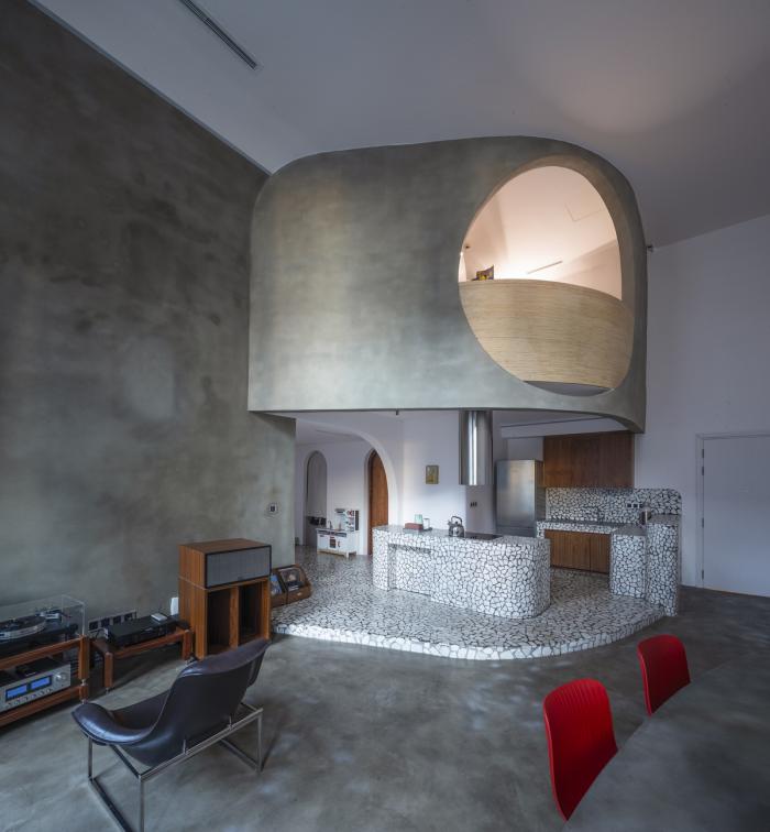 BIM建筑|胡志明市水磨石公寓“Mài”，以弧形几何形状定义空间 / Whale Design Lab