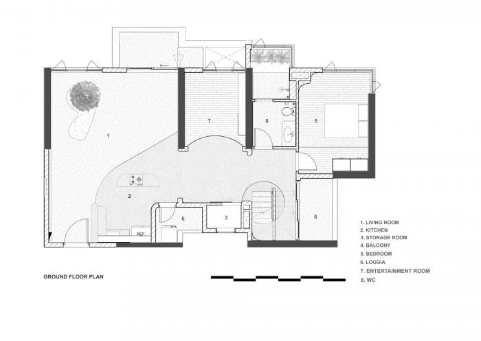 BIM建筑|胡志明市水磨石公寓“Mài”，以弧形几何形状定义空间 / Whale Design Lab