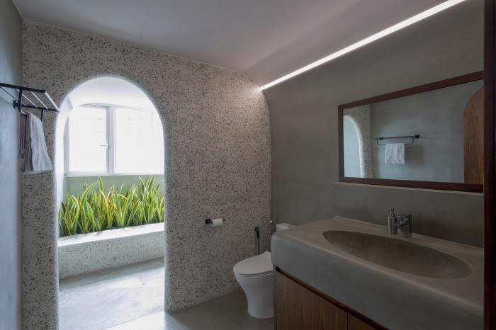 BIM建筑|胡志明市水磨石公寓“Mài”，以弧形几何形状定义空间 / Whale Design Lab