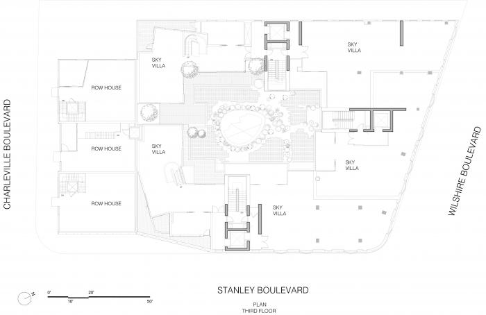 BIM建筑|MAD美国首个项目“比弗利山丘庭院”竣工，“山坡”上的小村庄