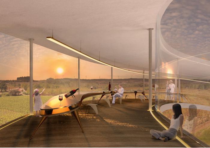 BIM建筑|暮光之环：葡萄牙 MONTE D\'OIRO酒庄品酒空间设计 / PL-T平时建筑事务所