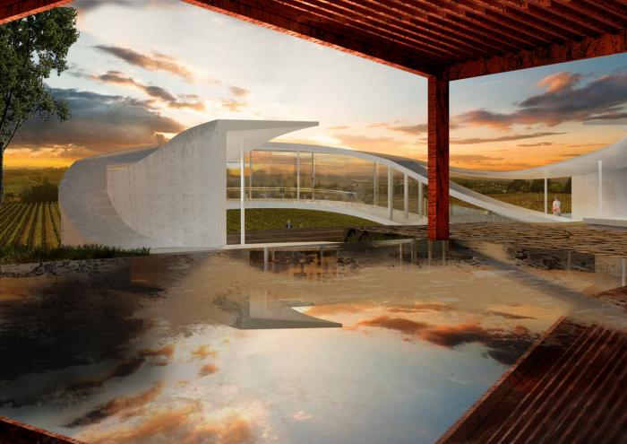 BIM建筑|暮光之环：葡萄牙 MONTE D\'OIRO酒庄品酒空间设计 / PL-T平时建筑事务所
