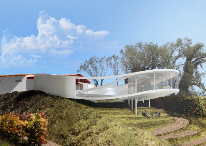 BIM建筑|暮光之环：葡萄牙 MONTE D\'OIRO酒庄品酒空间设计 / PL-T平时建筑事务所