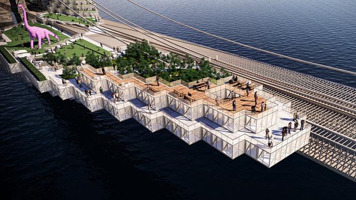 BIM建筑|布鲁克林“悬崖”：可居住的桥梁 / Daniel Gillen