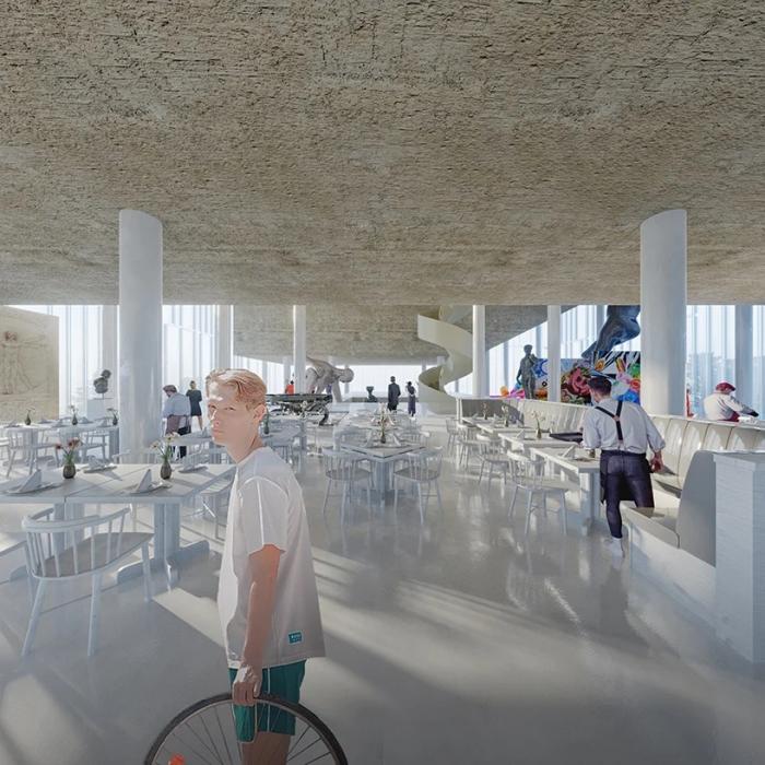 BIM建筑|飘在空间的白色“灯塔”：巴尼亚卢卡文化综合体 / Cosmos