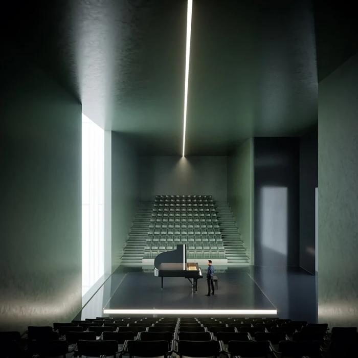 BIM建筑|飘在空间的白色“灯塔”：巴尼亚卢卡文化综合体 / Cosmos