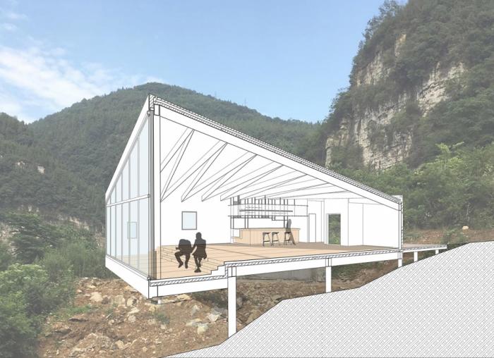 BIM建筑|809兵工厂遗址改造 - 崖顶茶吧 / 三文建筑