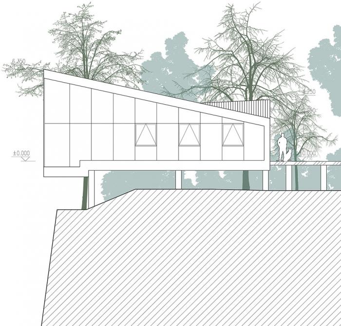 BIM建筑|809兵工厂遗址改造 - 崖顶茶吧 / 三文建筑