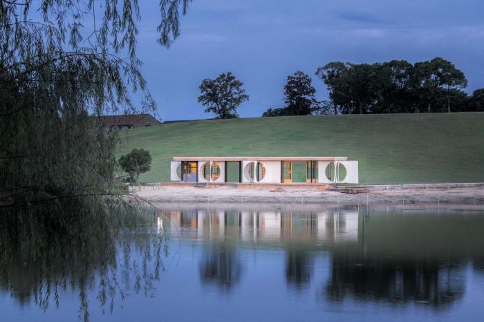 BIM建筑|湘湖定山岛驿站“屏亭” / 植田建筑