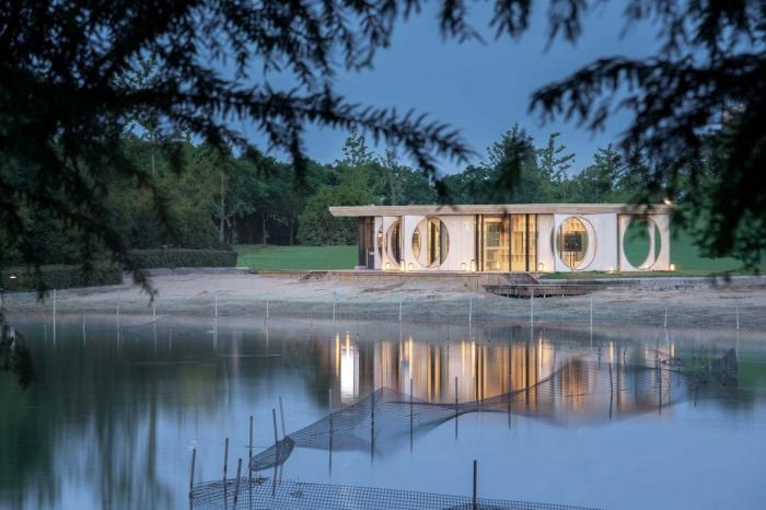 BIM建筑|湘湖定山岛驿站“屏亭” / 植田建筑