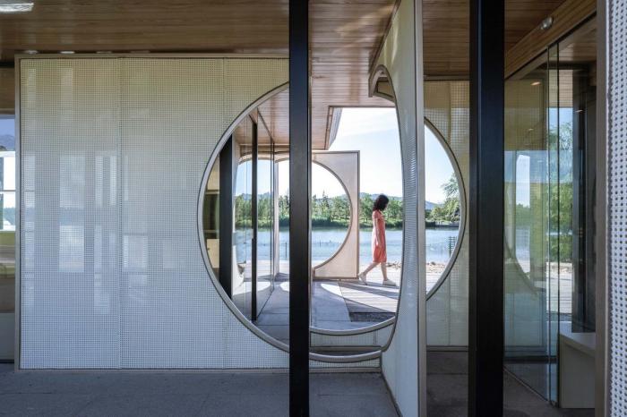 BIM建筑|湘湖定山岛驿站“屏亭” / 植田建筑