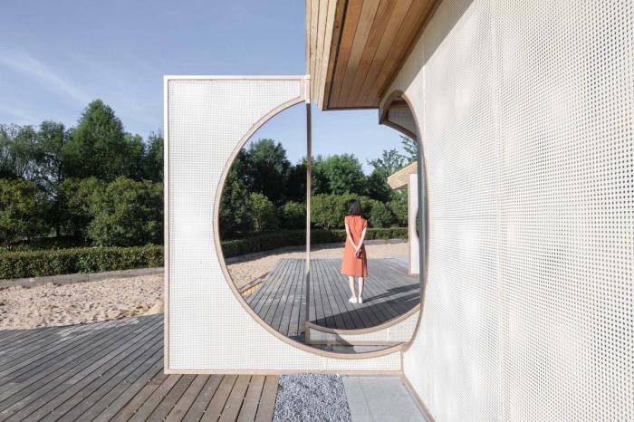 BIM建筑|湘湖定山岛驿站“屏亭” / 植田建筑