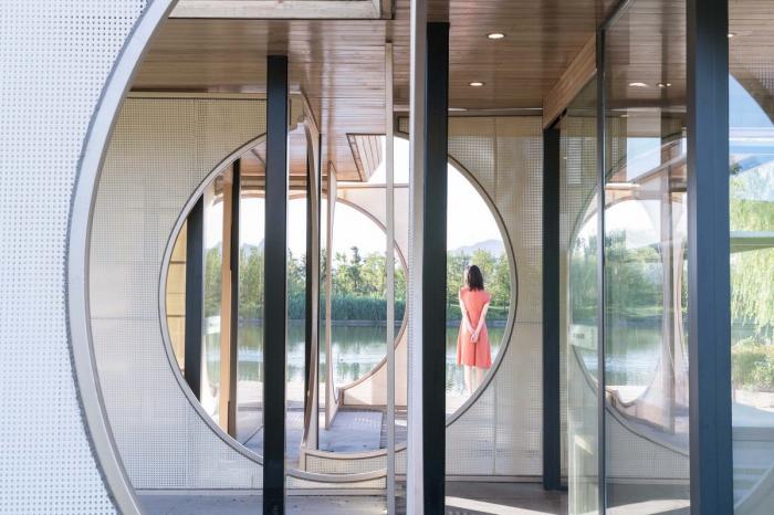 BIM建筑|湘湖定山岛驿站“屏亭” / 植田建筑