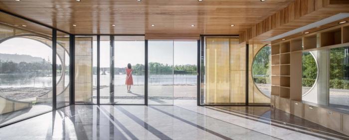 BIM建筑|湘湖定山岛驿站“屏亭” / 植田建筑