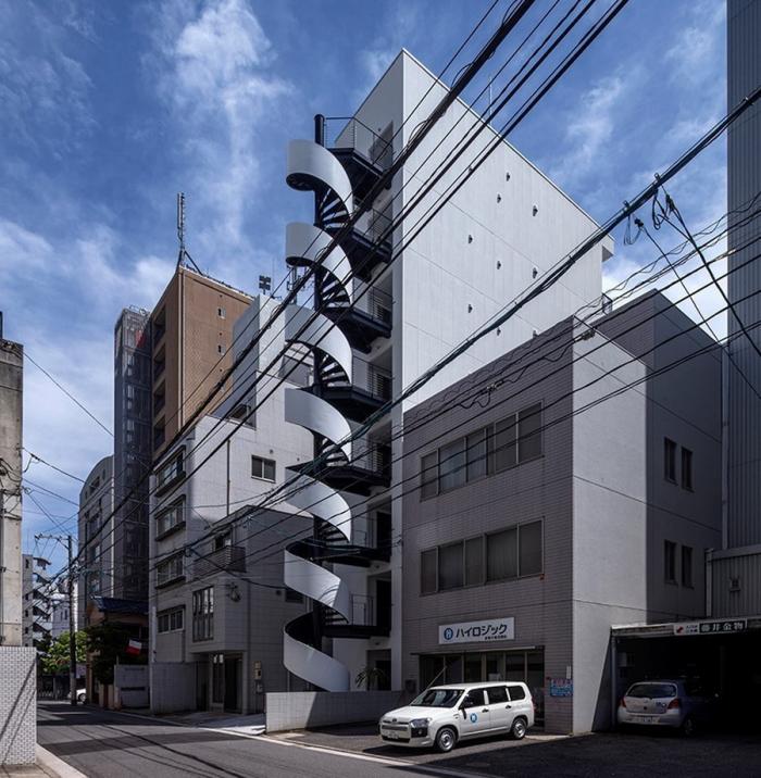 BIM建筑|广岛“螺旋”酒店，挑战35㎡场地的狭长极限 / CAPD